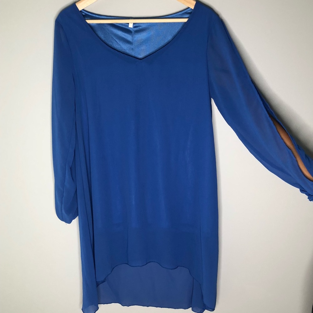 Blue Chiffon Dress